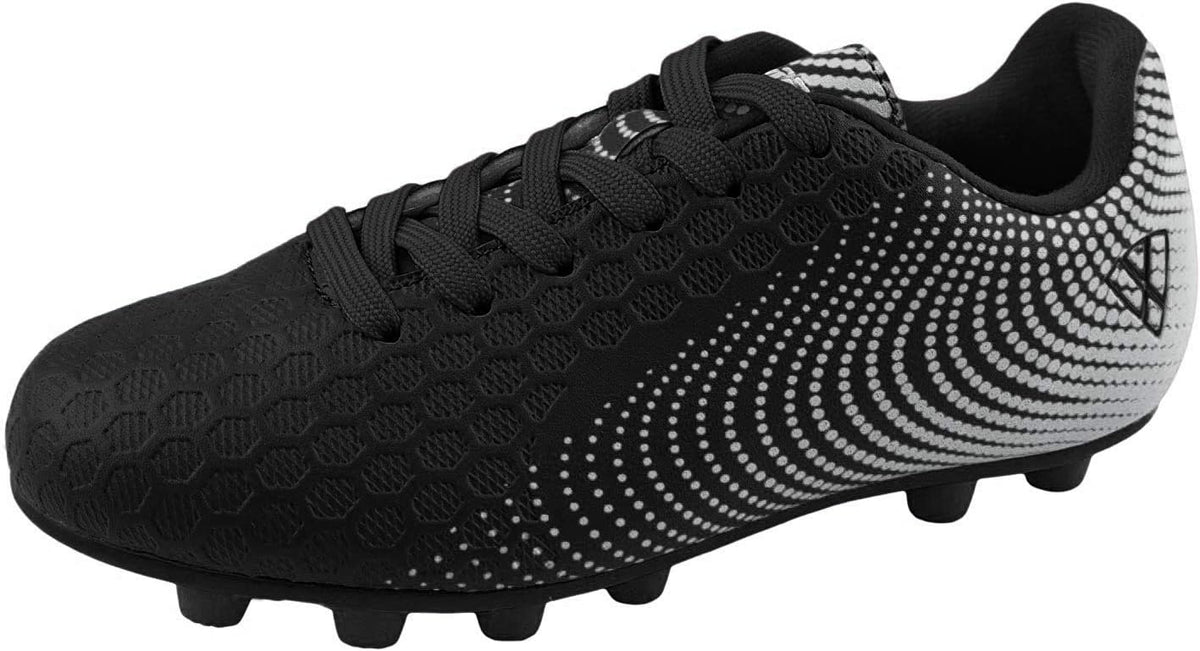 Vizari Stealth Firm Ground Soccer Cleats – Lightweight, Sturdy, Comfortable for Kids and Youth – Excellent Traction, Cushioned Heel, Anti-Stretch Lining – Ideal for Boys and Girls