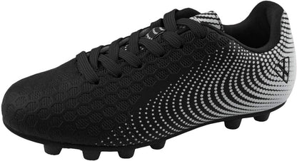 Vizari Stealth Firm Ground Soccer Cleats – Lightweight, Sturdy, Comfortable for Kids and Youth – Excellent Traction, Cushioned Heel, Anti-Stretch Lining – Ideal for Boys and Girls