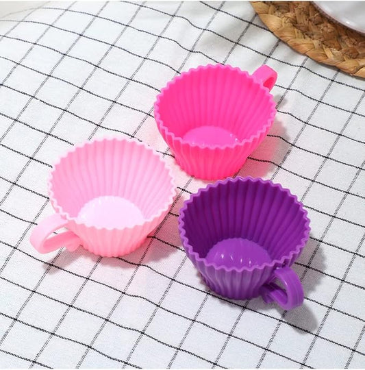 Silicone Muffin Cups - Silicone Baking Cups - Silicone Baking Cups Muffin - Silicone Muffin Liners - Silicone Cupcake Molds - Nonstick Silicone Cup Pan - Mini Muffin Silicone Molds 6  Packs