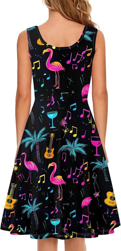 KiuLoam Women's Casual Sleeveless A-Line Dresses Tank Top Sundresses Dress with Pockets XS - 4XL