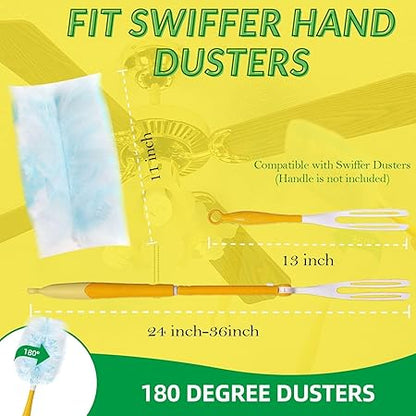 Duster Refills,Static Dust Removal Brush Disposable Replacement Head Compatible with Swiffer,Duster Refills for Dusting Electronics,Furniture,Blinds,Ceiling Fans (Blue, 18 PCS)
