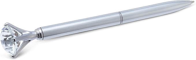 Abbott Collection 20-BIJOUX-SIL Pen wLarge Gem-Silver-5.5" L, 5.5 inches L