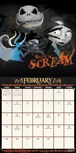 2024 Disney The Nightmare Before Christmas Wall Calendar