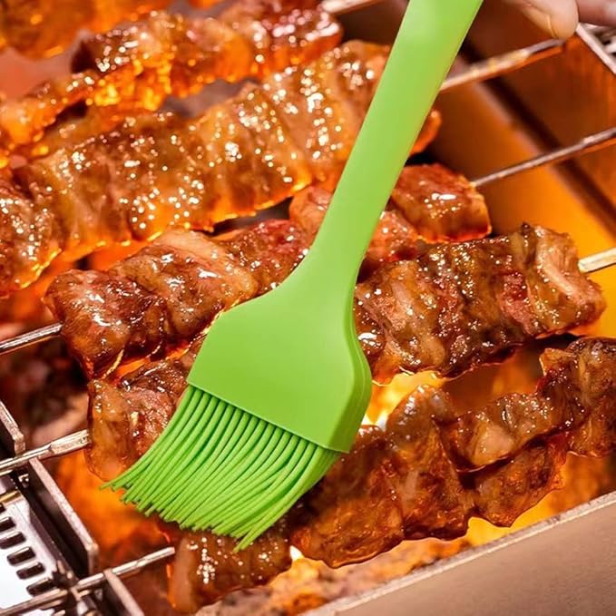 Heat Resistant Silicon Pastry Brushes.Hygienic One Piece Design Spread Oil Butter for BBQ Grill Barbecue Baking Kitchen Cooking.Dishwasher Safe(Green)
