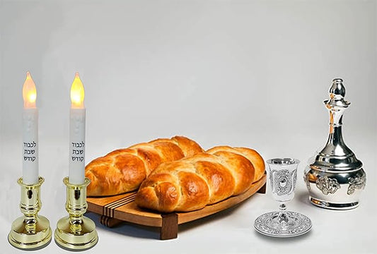 Ner Mitzvah Tall Kiddush Cup - Premium Quality Silver Plated Goblet With Stem - Shabbat and Havdalah Goblet - Judaica Shabbos and Holiday Gift