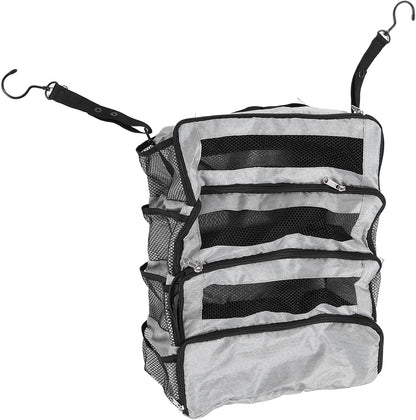 Suitcase Organizer Hanging Suitcase Organizer for Travel Foldable Portable Travel Carry On Bag Luggage Compression Hanging Packing for Travel Carry on Closet (Bag Only) (Gray)