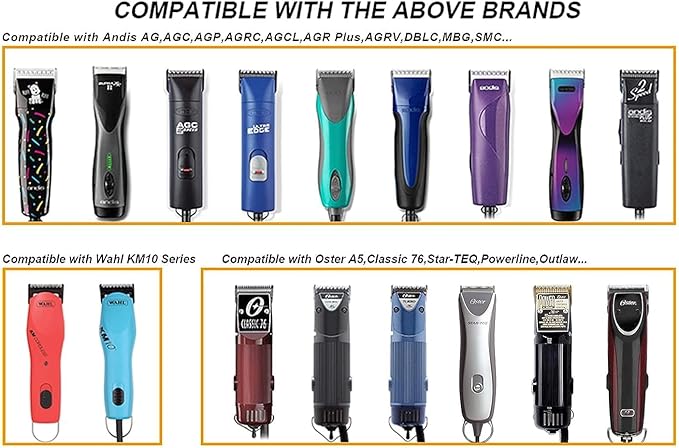 Size 84 Detachable Replacement Blades,compatible with oster Classic 76Star-TeqPower-Teq andi Adis AGC,BDC,BGC,MBG Series Clippers,332-Inch Cut Length For Dogs and Medium-Size Animals
