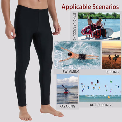 Ubestyle UPF 50+ Men's Active Surfing Water Leggings Swim Pants Swim Tights Beach Pants Sun Protective.