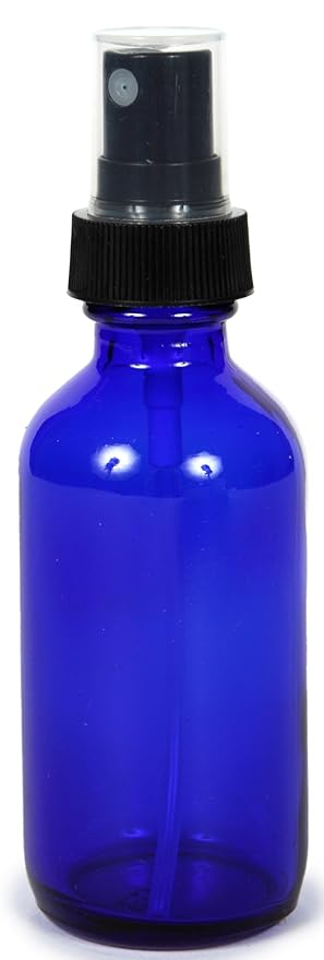 6, Cobalt Blue, 2 oz Glass Bottles