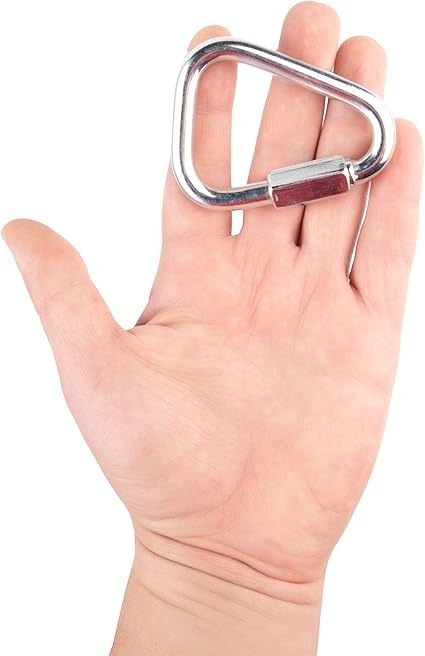 Set of 5 Carabiners for Ninja Slackline. Triangle Shaped Quick Links for Ninja Slackline. Large 516" (M880mm)