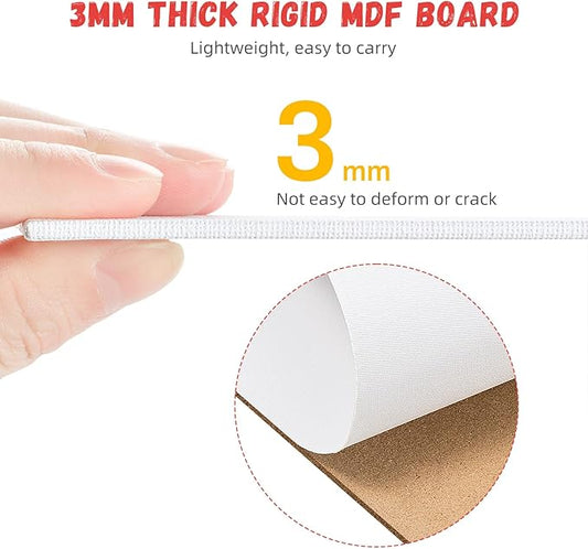 Simetufy 12 Pack 8x10 Canvas Boards for Painting, Blank Canvas Panels Art Painting Supplies - Gesso Primed 100% Cotton for Acrylic Oil Watercolor Tempera Paint