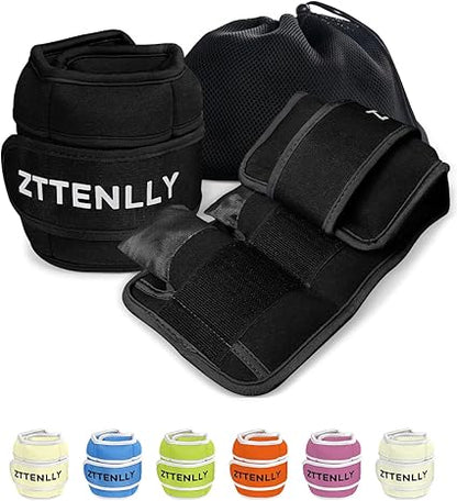 Adjustable Ankle Weights for Women Men and Kids | 1 Pair 5 10 15 18 20 Lbs Leg Wrist Ankle Weight Straps for Yoga, Walking, Running, Aerobics, Gym, Dance, Pilates, Cardio