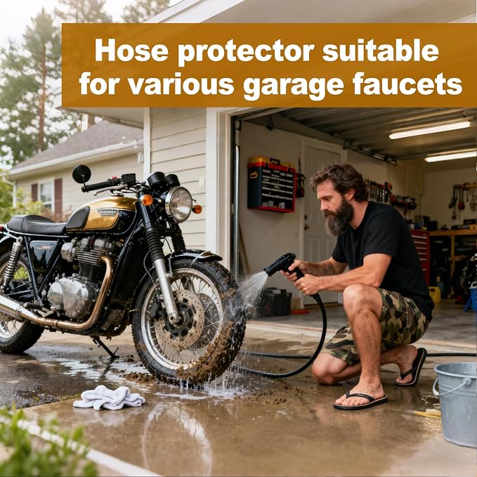 RV Flexible Hose Protector, RV Water Hose Extension & Faucet Protector - Eliminates Hose Crimping and Straining at Water Connections, Flexible Hose Adapter for RV, Garden, Outdoor Essentials