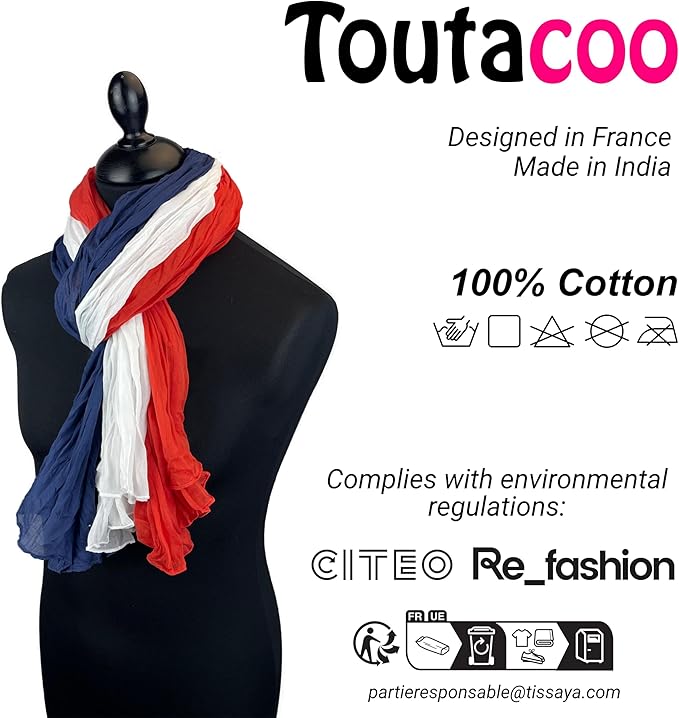 Toutacoo, Cotton Scarf, Chèche, Echarpe, crinkle soft scarf, light, fashion, solid, wrap, shawl, unisex, Plaited 100% Cotton