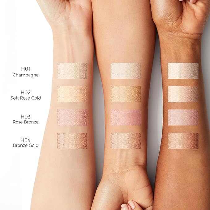 Dewy Highlighter Makeup 15g0.53fl.Oz, Highlighter Makeup Stick for Face and Body, Radiant  Shimmer Glow, Buildable Color for All Day  Vegan  Cruelty-Free  Champagne Beige Gold