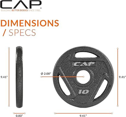 CAP Barbell 2-Inch Olympic Grip Weight Plate  Multiple Options
