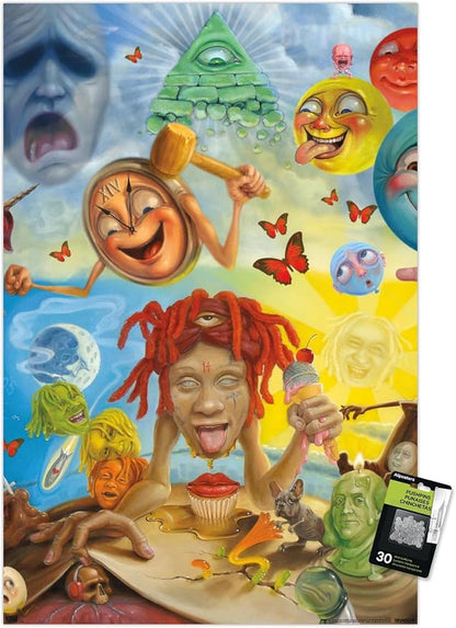 Trends International Trippie Redd "Life's A Trip" - Art Wall Poster, 24" x 36" Canvas Poster