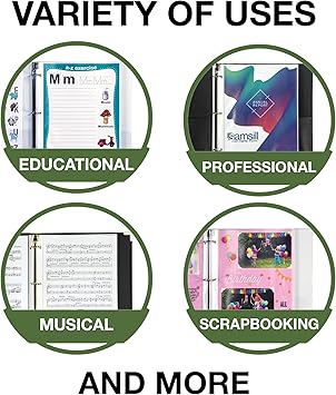 Samsill 50 Pack Sheet Protectors, 8.5x11 Inch Page Protectors for 3 Ring Binder, Standard Weight, Clear Protector, Letter Size, Top Loading, Acid Free