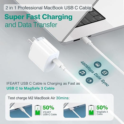 IFEART 3.3 FT1M USB C to USB C Cable for iPhone 1615 Pro Max Plus, MacBook AirPro Charger, iPad Pro 1312.911 inch, Air 54, Mini 6, Pixel