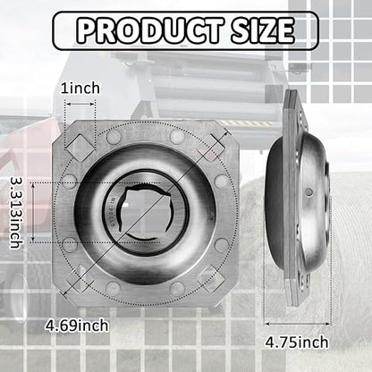 ST208-1N 1" Square Disc Harrow Flange Bearing Unit, Disc Harrow Bearing for Farming Applications Monroe Tuffline Replace FD208R1 FD208R ST208-1 DHU1-208 FD208R1 FD208-1SQ