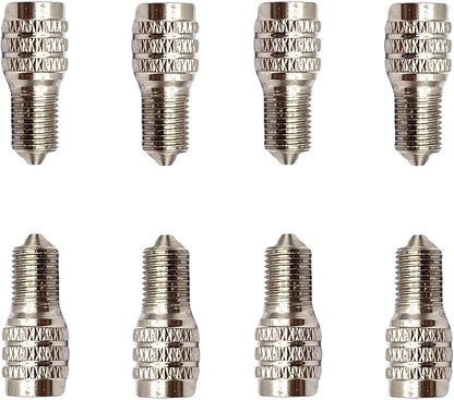 8 Pcs Double Seal Valve Stem Caps, Copper Tire Air Caps Flow Through Metal Valve Caps for Boats, RVs, Trailers and Semi Truck Tires