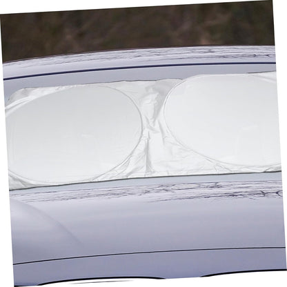 Folding Shrinking Sunshade Roller Blind Silver Reflective Visor Vehicle Sun Protector Heat Shield for SUVs Trucks Hatchbacks Compact Retractable Design