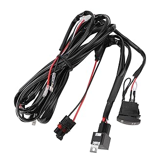 DC12V Rear Lights Wiring Harness Kit 180W 16AWG 2 Lead UTV Taillight Wiring Harness with Relay and for Pulse Bus Bar
