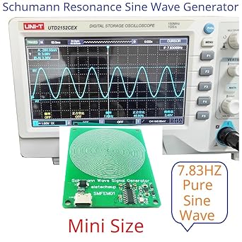 Mini Schumann Resonances 7.83Hz Pure Sine Wave Ultra Low Frequency SR Signal Generator Audio Resonator External BatteryAvailable (Type-C Cable)