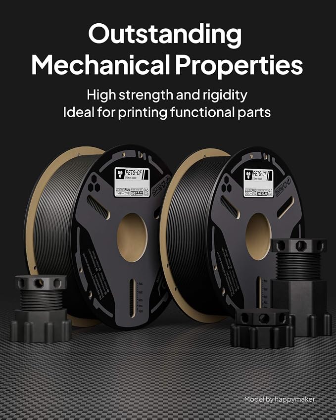 ELEGOO PETG-CF 3D Printer Filament 1.75mm Black 1KG