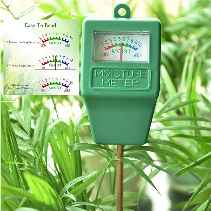 Soil Moisture Meter,Plant Hygrometer Moisture Sensor Plant Water Monitor for Potted Plants,Garden,Farm, Lawn(No Battery Needed)
