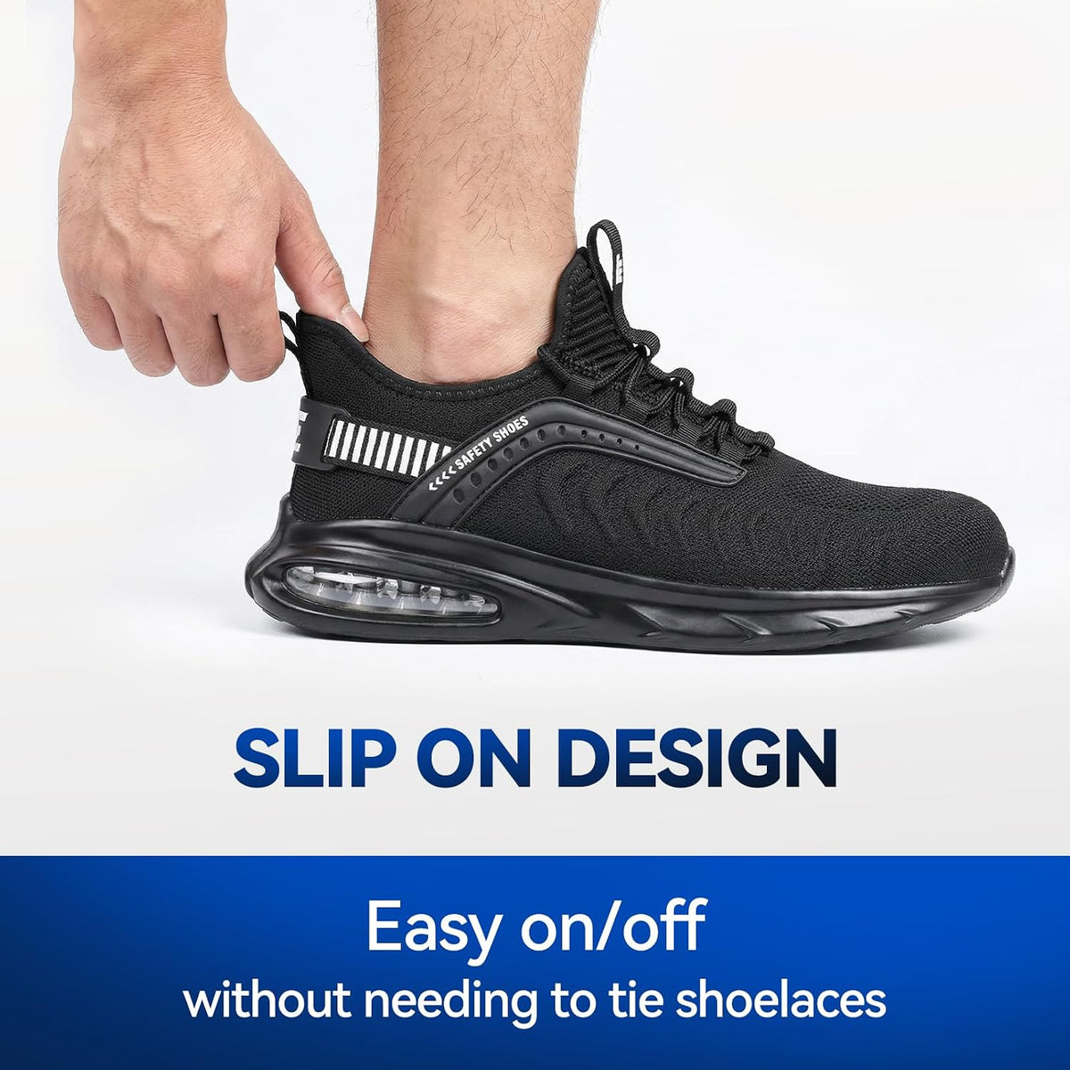 Steel Toe Shoes for Men Women Lightweight Cushion Sneakers Slip Resistant Safety Work Shoes Indestructible Sneakers
