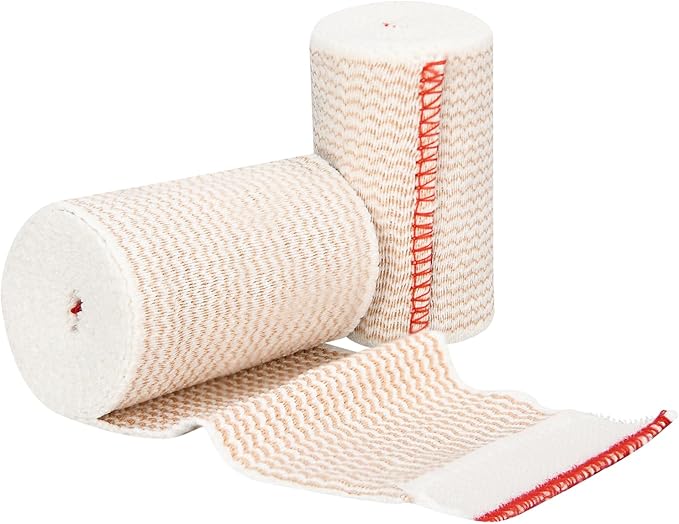 2 Pack 3" Premium Elastic Bandage Wrap, Reusable Hook and Loop Compression Wrap Bandage for Knees, Anks, Wrists, Legs, Body(2 Pack 3" Bandage)