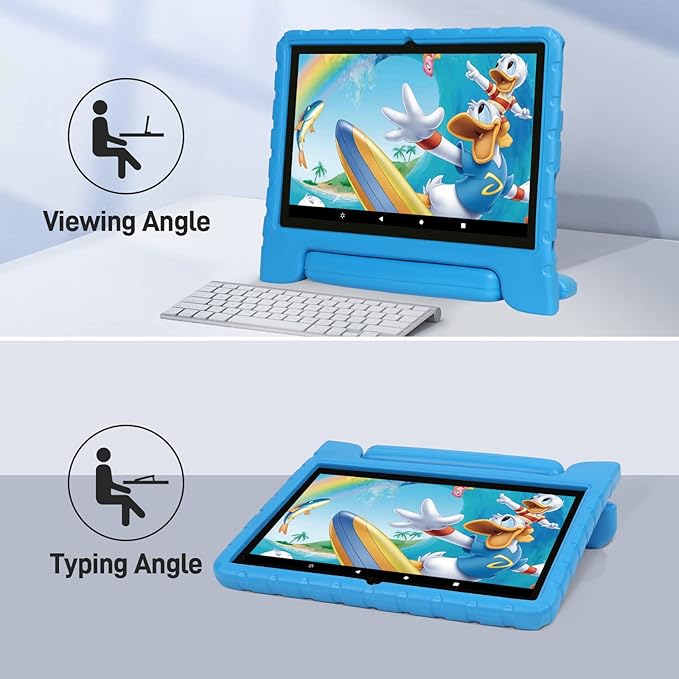 Kids Case for Onn 10.1 Gen 3 Tablet (2022 Model:100071485) Kids 10.1 Inch Android Tablet Onn 10.1 Gen 3 Case with Handle EVA Foam Shockproof Washable Cover for Adults, Kids (Blue)