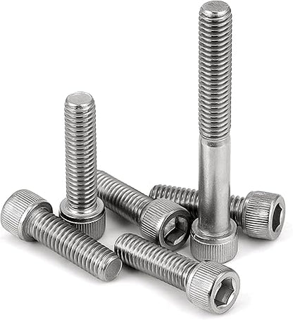 M6-1.0 x 70mm Socket Head Cap Screws Metric, Allen Socket Drive, Stainless Steel 18-8, Fully Threaded, Bright Finish, Machine Thread, 10 PCS
