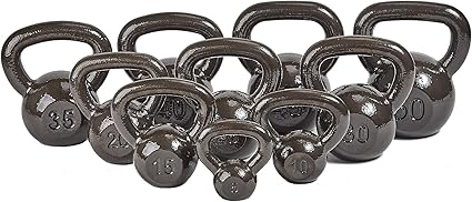 BalanceFrom All-Purpose Solid Cast Iron Kettlebell Weight