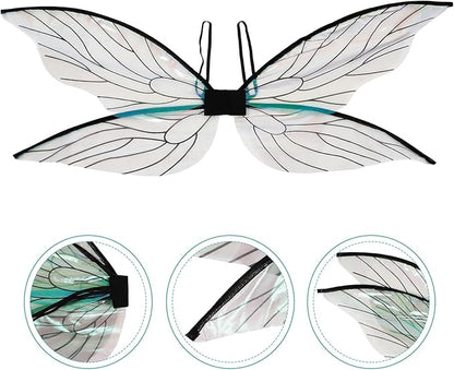 jarbins Large Fairy Wings for Girls Fairy Wings Dress Up Cosplay Wing Party Props Black Wings for Wedding Masquerade Accessory Festive Party Props