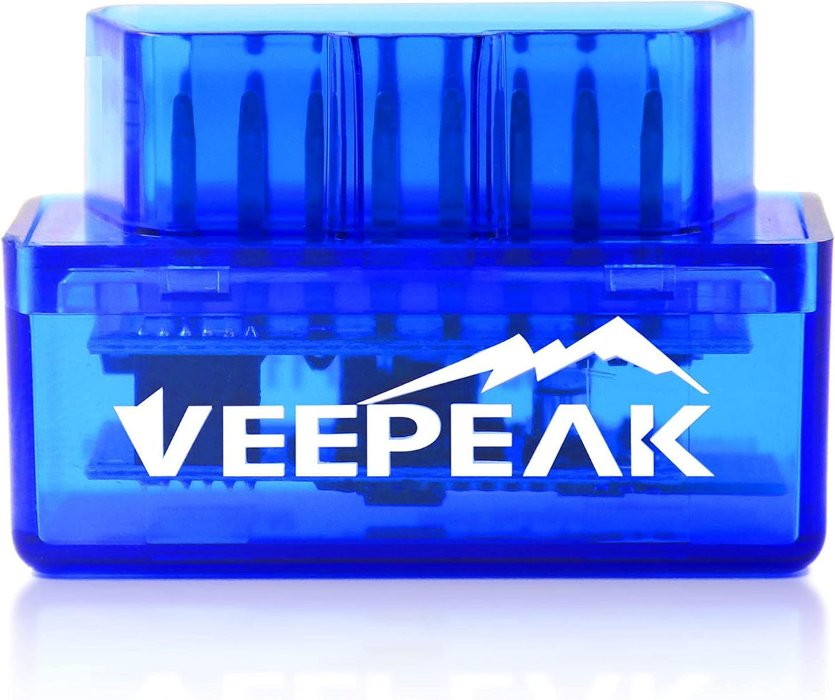 Veepeak Mini Bluetooth OBD2 Scanner Code Reader for Android (NOT for iOS) Incompatible with iPhone or iPad. Check engine light diagnostics & live data for Android. Supports Torque & Car Scanner App.