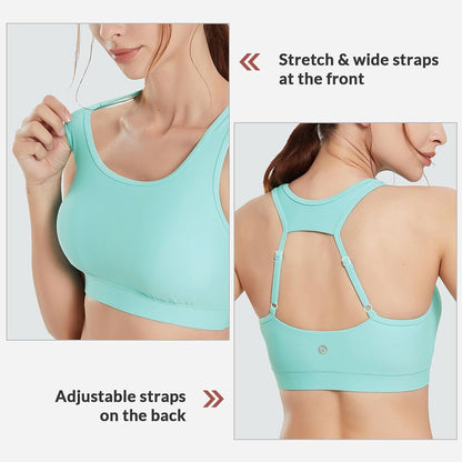 baleaf Women's UPF 50+ Swim Bra Modest Bikini Top Quick Dry Workout Sport Bra Under Rash Guard .