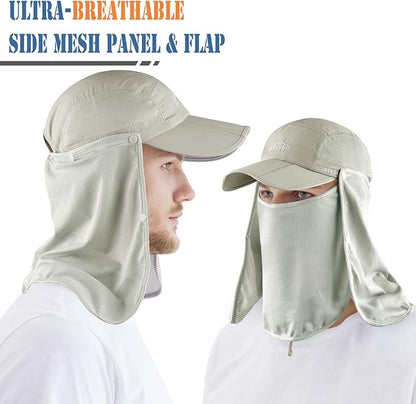 ELLEWIN Outdoor Sun Hat for Men Women UPF 50+ Fishing UV Hat