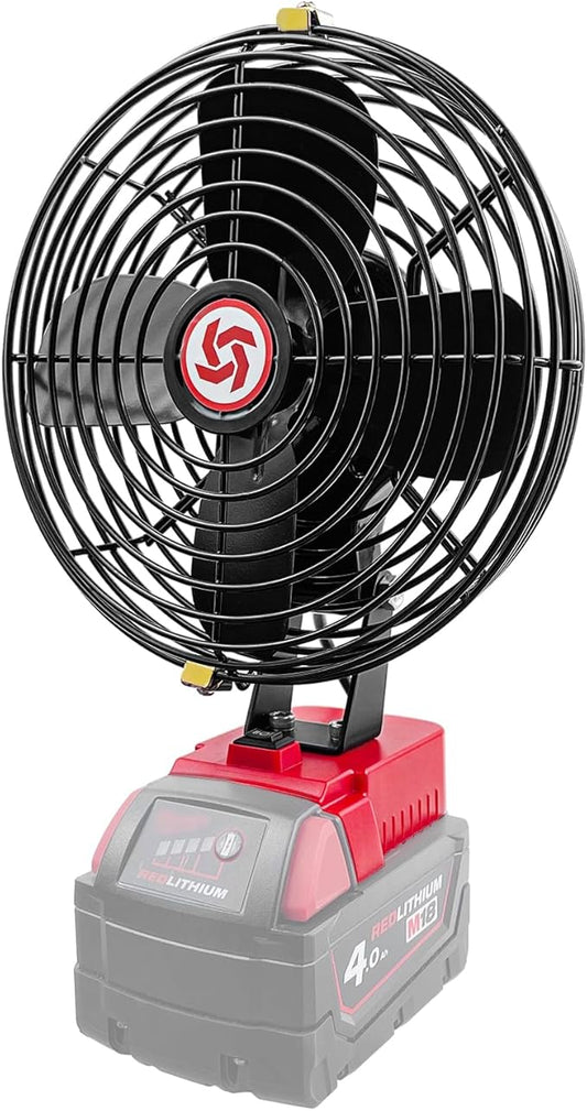 Portable Cordless Fan Compatible with Milwaukee M18 18V Battery,Battery-powered Cooling Fan for Workshop Outdoor Camping Travel,Powerful Air Circulation at Work,M18 Jobsite Blower Bare Tool
