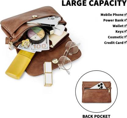 CHOLISS Small Crossbody Bags for Women, Vegan Leather Cell Phone Purse, Mini Travel Purse with Adjustable Strap Womens Gifts