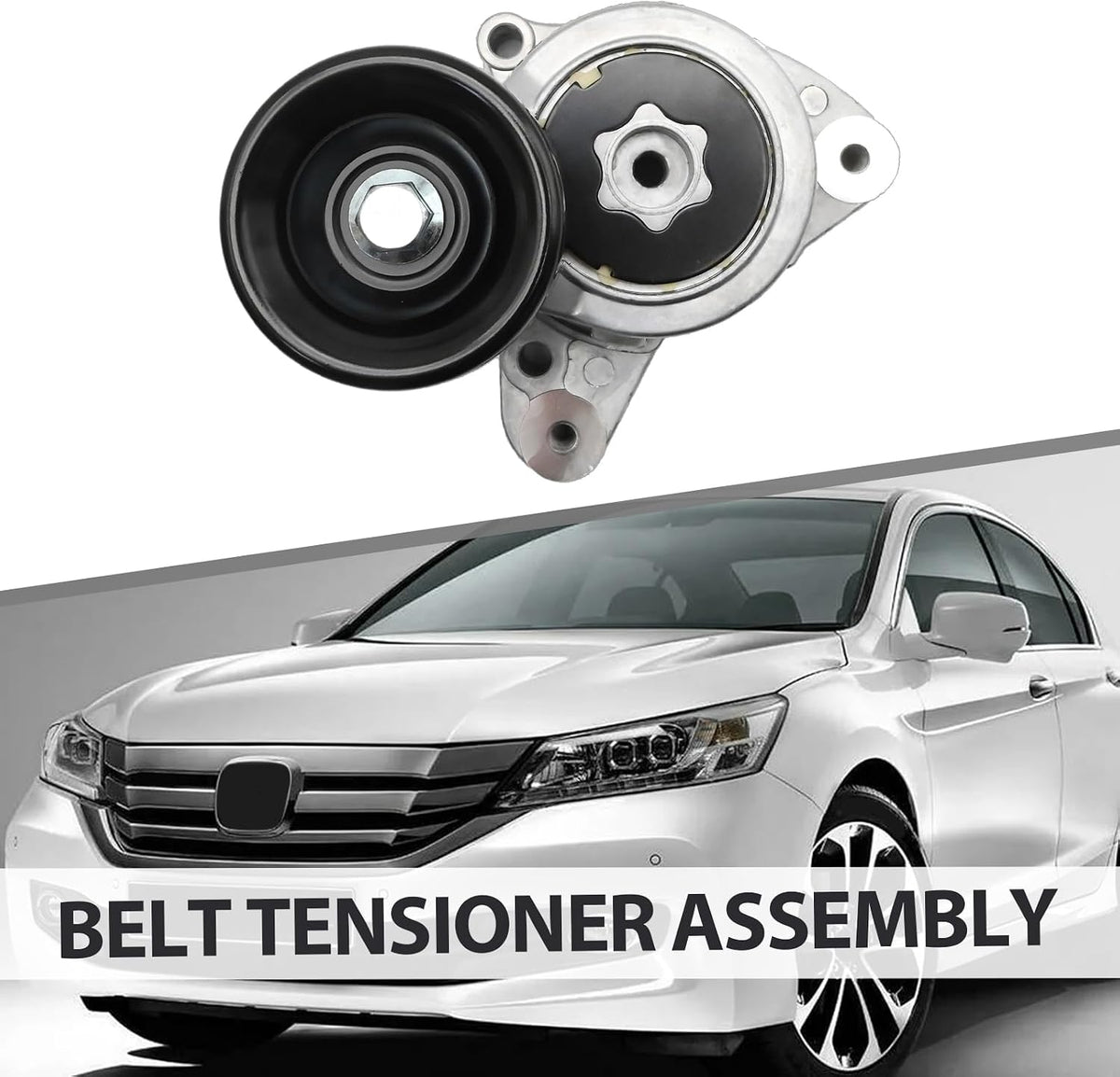 UOIENRT 31170RAAA01 Belt Tensioner Pulley Assembly, Replacement for Honda CR-V Civic Accord Element 2003-2007 Replacement for Acura CSX RDX ILX 2004-2006, Replaces 31170PNA023 31170-RAA-A01