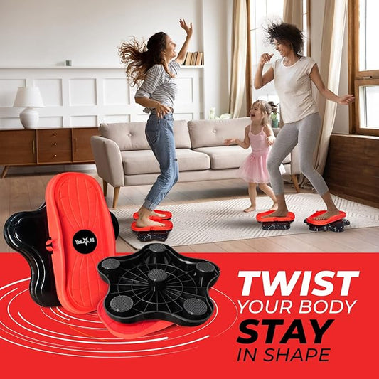 Yes4All Ab Twister Board, 15 inch XXL, Waist Twisting Disc,Twisting Stepper for Aerobic Exercise, Full Body Toning Workout, Noise-Free, 2pcs in a Box