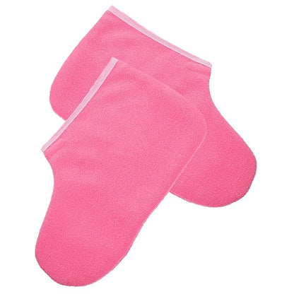 1 Pair Wax Foot Wraps Paraffin Wax Paraffin Bath Liners for Foot Wax Booties Foot Spa Wrapping Cover Foot Spa Booties Foot Covers Paraffin Refills Liners Polyester Rosy