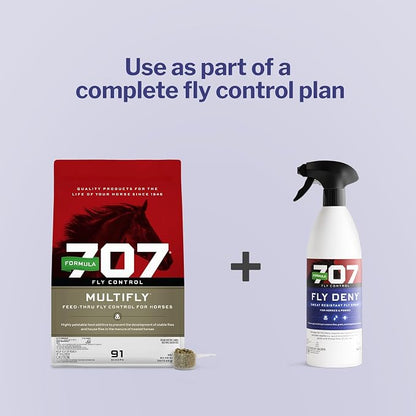 Formula 707 Fly Deny Spray for Horses & Ponies, 32 oz – 14-Day Protection