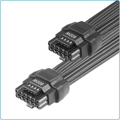 CERRXIAN 2.3FT ATX3.0 12VHPWR Power Cable,PCI-e 5.0 12VHPWR ATX3.0 600W 16 Pin Male to Male High Current Power Cable,for Graphic Card GPU 124pin Nvidia Nvidia 4000 Series and RTX 3000 FE GPU 2.3FT