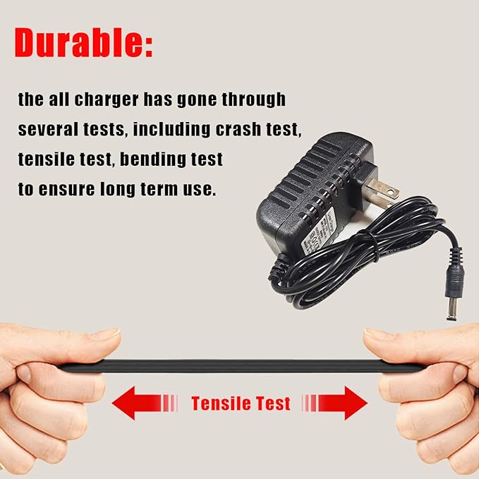 12v Charger for Kids Ride On Toys Car, 12 Volt Battery Charger Replacement for Kidzone, Best Choice, Wrangler, Kid Trax, Dynacraft, Lamborghini Powered Wheel Charging