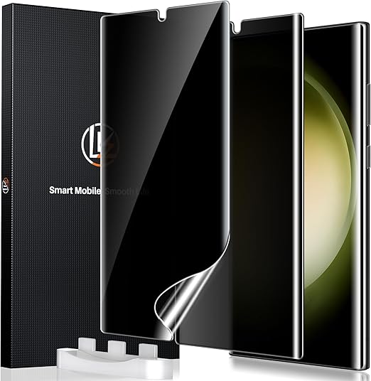 LK 2 Pack for Samsung Galaxy S23 Ultra Screen Protector [Not Glass] Anti-Scratch, Full Coverage Privacy Screen Protector for Galaxy S23 Ultra, HD Ultra-Thin, Case Friendly