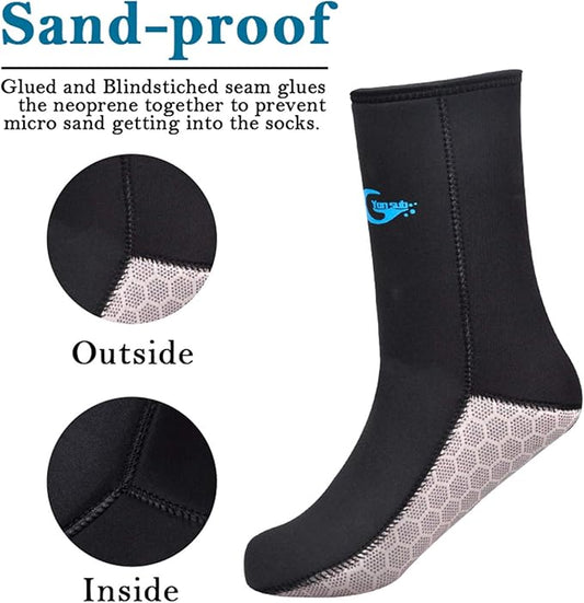 3mm5mm Diving Socks Neoprene Beach Water Socks Flexible Anti Slip Wetsuit Boots for Men Women