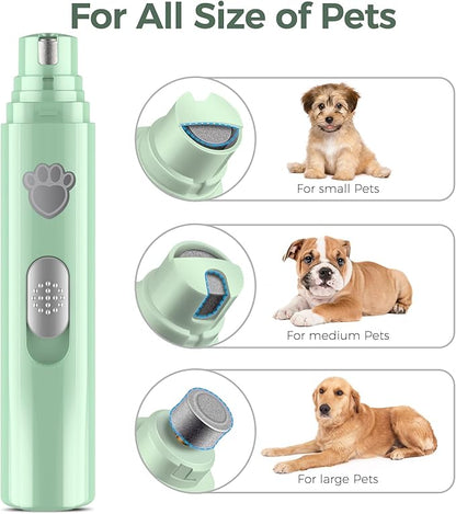 VIWIK Dog Nail Grinder, 2-Speed Rechargeable Dog Nail Trimmers for Large Medium  Small Dogs, Upgrade Professional Electric Pet Paws Grooming, Quiet Puppy Grooming Tool, for Dogs Cats